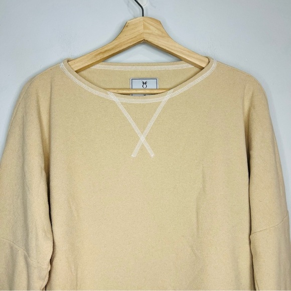 DUDLEY STEPHENS Somerset Sweatshirt in Tan Terry Fleece size medium - Picture 3 of 9